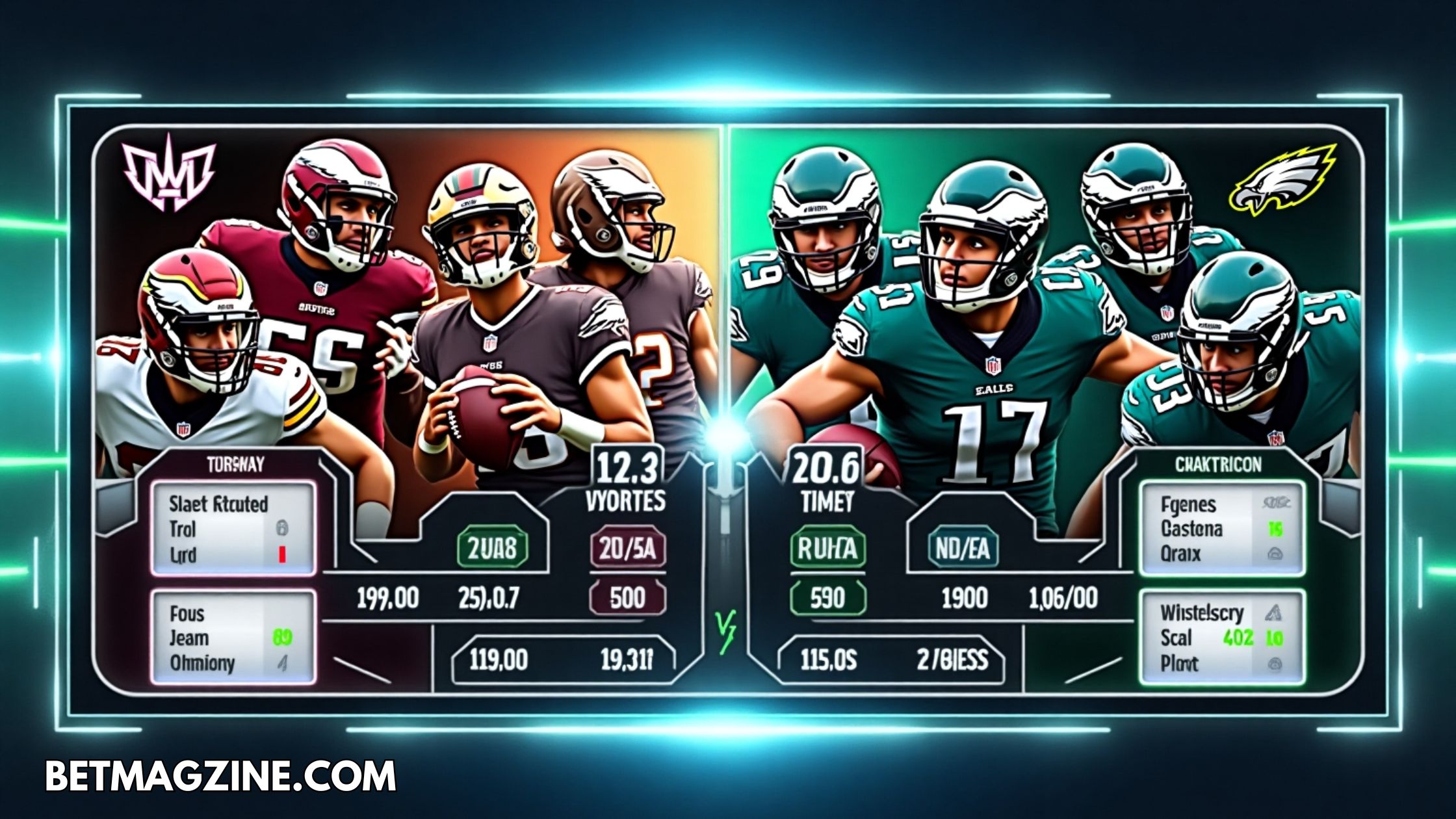 washington commanders vs philadelphia eagles match player stats