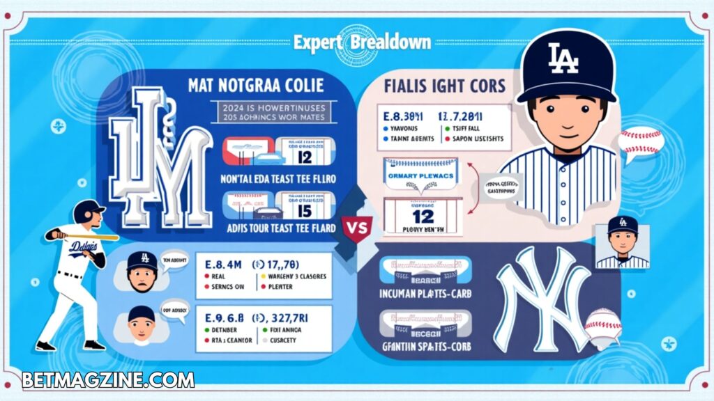 dodgers vs yankees match player stats